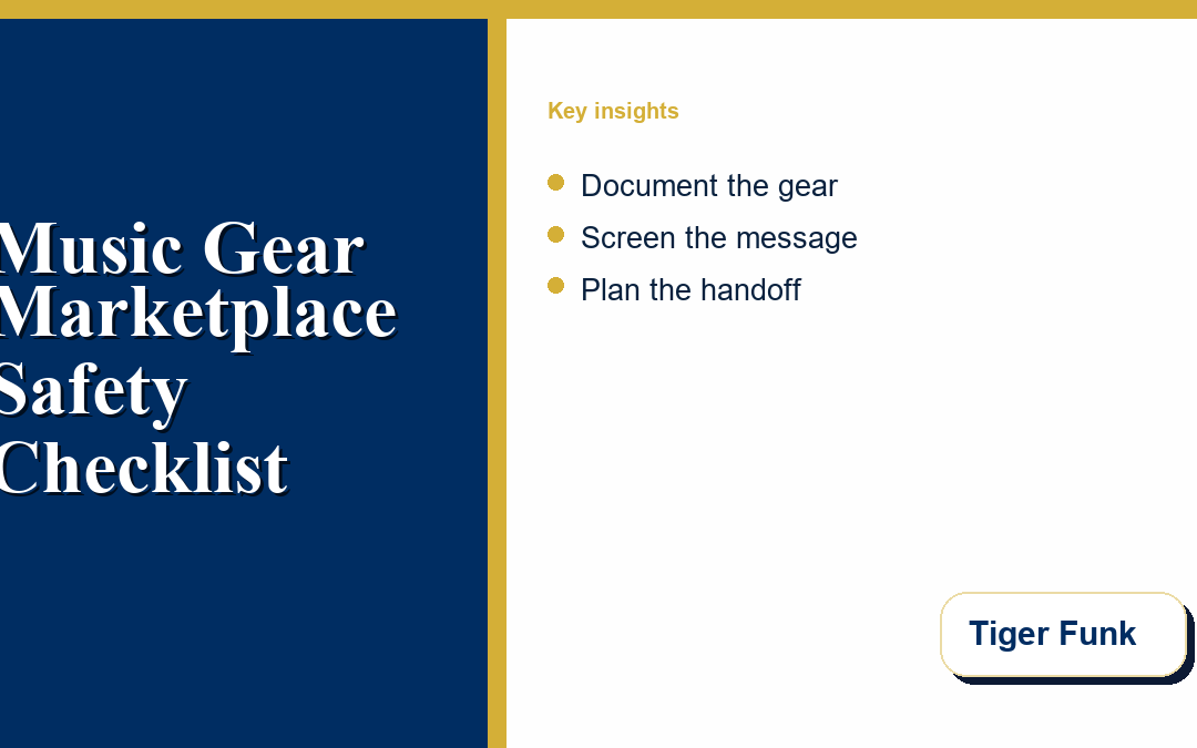 Selling Used Music Gear Locally: A Marketplace Conversation and Handoff Checklist